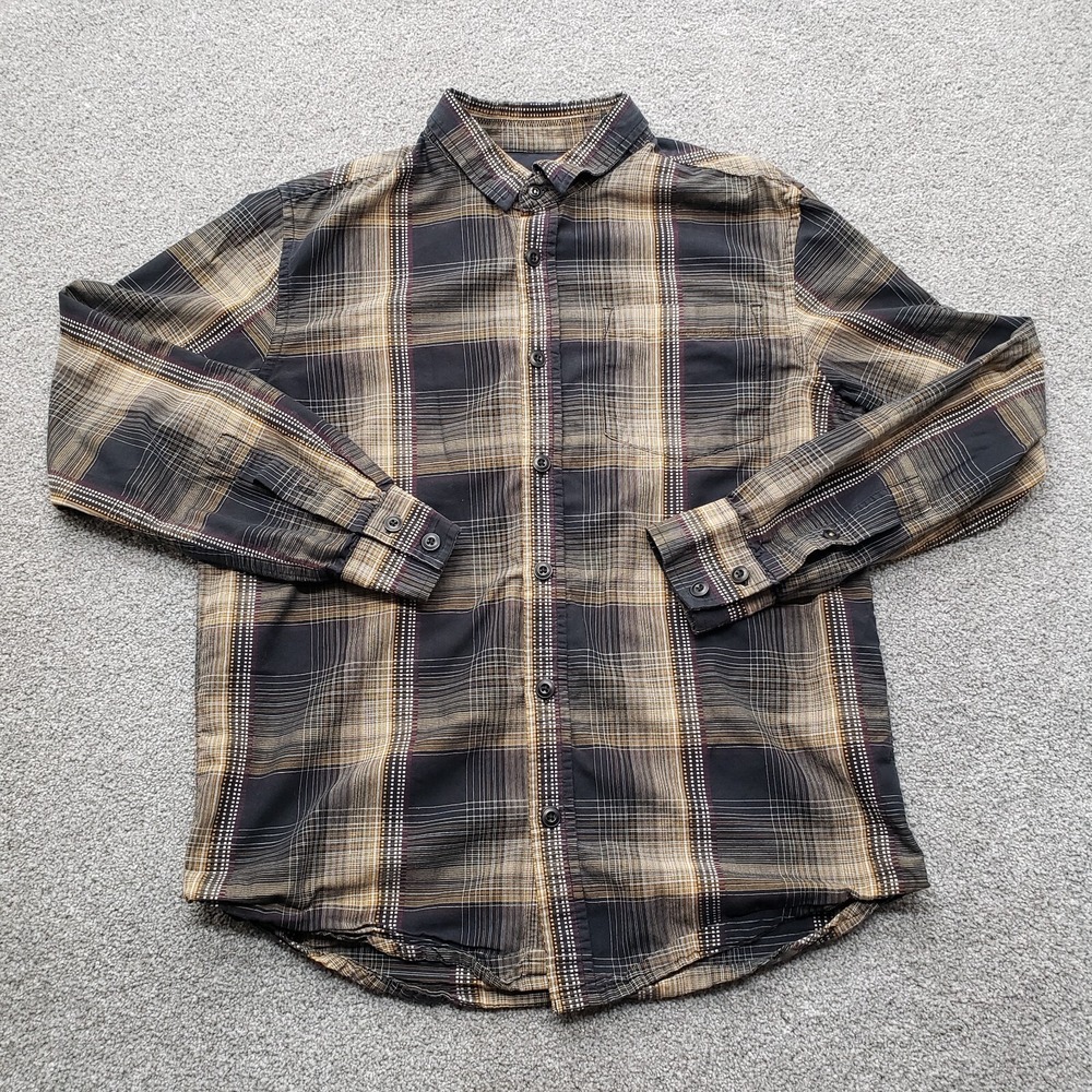 PrAna Shirt Mens Small Multicolor Plaid Long Sleeve Casual Button Down Outdoors